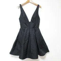 美品 23AW SNIDEL スナイデル ノースリーブ タフタミニワンピース サイズ0 ブラック レディース 古着 中古 USED