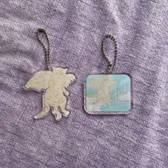 観光地の猫　アクリルキーホルダー2個組