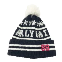 PEARLY GATES パーリーゲイツ  ニット帽 ロゴ柄 ネイビー系 FR [240101384613] ゴルフウェア ストスト