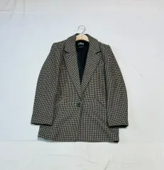 ZARA ザラ コンビ素材 フード付き ヘリンボーンブレザー L 2025年最新】zara ヘリンボーン ブレザーの人気アイテム - メルカリ