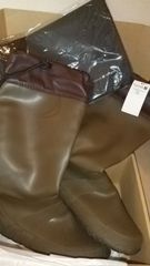 新品　パッカブルレインブーツ ブラウン（Brown）２３センチ　雨具　東急ハンズ