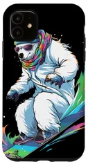iPhone 11 Polar Bear (シロクマ) スノーボード スノーボード スノーボーダー 冬 スマホケース