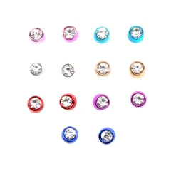 樹脂ピアス セット ピアス ジュエリー アクセサリー シンプル 6mm 丸型 (白)