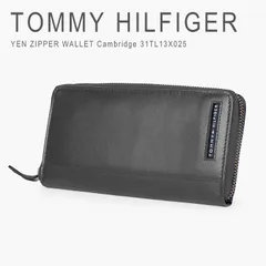 新品未使用 トミーヒルフィガー 財布 メンズ 長財布 ブランド 本革 ラウンドファスナー レザー ブラック ビジネス TOMMY HILFIGER YEN ZIPPER WALLET BLACK Cambridge 31TL13X025