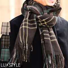 マフラー ストール メンズ レディース ユニセックス チェック柄 総柄 大判 大判ストール【チェック柄マフラー】メンズマフラー メンズストール フリンジ 防寒 ネックスウォーマー カジュアル 小物 大人 ギフト プレゼント 秋冬 aa-2891