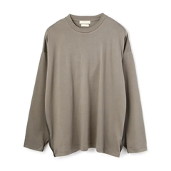 【新品】YOKE（ヨーク）HEM TRIM LONG SLEEVES T-SHIRT YK21AW0281CS GREIGE / size 3