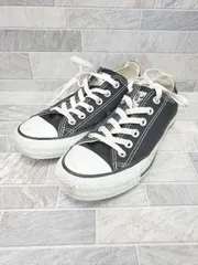 ◇ Θ converse コンバース M9166 ALL STAR OX ローカット スニーカー サイズ24.0ｃｍ ブラック系 レディース E  【1507160005399】