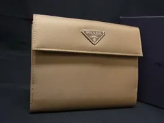 ■新品■未使用■ PRADA プラダ テスートナイロン 二つ折り 財布 ウォレット 小銭入れ 札入れ ライトブラウン系 AS8202 
