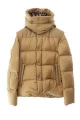 バーバリー BURBERRY デタッチャブルスリーブ フーデッド パファー 中綿 ダウン 2WAY ベスト ジャケット 8059141 S ベージュ ブランド古着ベクトル 中古☆AA★■241212のサムネイル