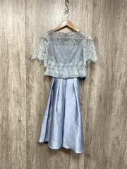 アサクラ 3点セット レース切り替え ロング 結婚式二次会 ドレス ワンピース size38/水色 ■■ レディース