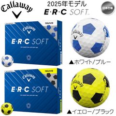 2025 キャロウェイ ERC SOFT トゥルービス 1ダース (12球入り) ゴルフボール ( ホワイト/ブルー イエロー/ブラック ) 日本仕様 Callaway E・R・C ソフト TRUVIS 新品 未使用