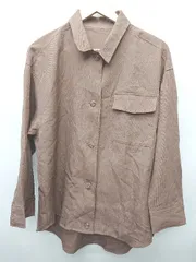 ◇ BONLECILL ボンルシール ビッグシルエット 長袖 シャツ サイズF ブラウン レディース P  【1408200021334】