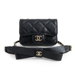 シャネル ココマーク ミニミニ マトラッセ リボン 2way チェーン