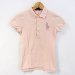 ラルフローレン ポロシャツ 半袖 スキニーポロ トップス レディース XSサイズ ピンク系 RALPH LAUREN 【中古】
