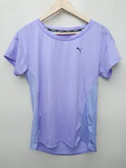 ◇ Θ puma プーマ 半袖 トレーニングウェア Tシャツ サイズM パープル メンズ P  【1409250008481】