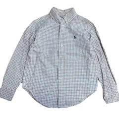 ラルフローレン　長袖　シャツ　Sサイズ　8 140cm チェック　US古着　キッズ古着