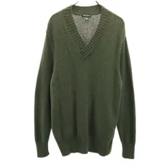 エディーバウアー ウールブレンド 長袖 Vネック セーター L カーキ系 Eddie Bauer ニット メンズ
