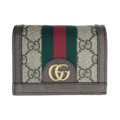 〇〇GUCCI グッチ オフィディア シェリーライン GGマーモント ウェブストライプ 二つ折り財布