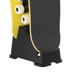 Hikeen スケボースタンド 収納スケボーラック スケボー板収納 改良 2本収納可能 固定台 超軽量 持ち運びに便利なコンパクトサイズ スケートボードスタンド 移動可 ポータブル 収納 ABS材質
