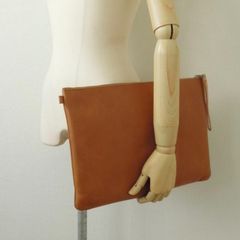 buddy バディ クラッチバッグ fang leather clutch 牛革 日本製 キャメル (bg-90)