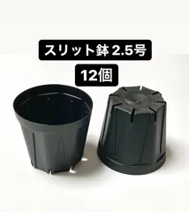 CSM-75 スリット鉢 2.5号 ×12個　プラ鉢 黒のサムネイル