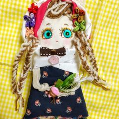 30cm  ハギレちゃんドール 手作り感+エコな布人形