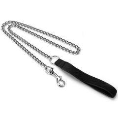 新品 犬用リード 2mm*120cm 1本セット チェーンリード 金属製 ブレスレットリーシュ 小型から中型犬 おしゃれ ペット 痛くない 丈夫 噛み切れ防止 散歩 お出かけ用 ブラック