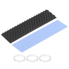 SSD M.2 ゴム輪付き PC用 サーマルパッド付き ラップトップクーラー用 グラフェン被覆 70x20x2mm 銅製ヒートシンク 1セット uxcell