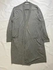 【212534】NARA CAMICIE ナラカミーチェ  ラップカーディガン　ロングカーディガン　ポケット*2 コットンレーヨン サイズ：Ⅰ  ・ 杢グレー