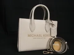 ■新品同様■ MICHAEL KORS マイケルコース レザー 2WAY ハンドバッグ ショルダー レディース アイボリー系 AX2856
