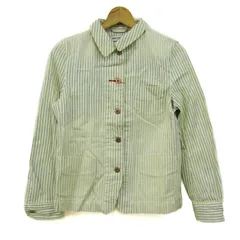 ユニクロ カバーオール ジャケット ブルゾン 未使用 コットン イネス アウター レディース Sサイズ ブルー×クリーム色 UNIQLO