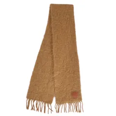 美品 ロエベ LOEWE マフラー ストール フリンジ モヘア ウール レディー