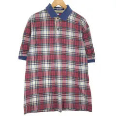 古着 90年代 トミーヒルフィガー TOMMY HILFIGER 半袖 チェック ポロシャツ メンズL相当 ヴィンテージ/eaa471118