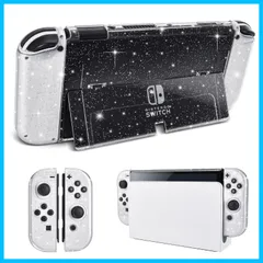 【在庫処分】DLseego Switch OLED 用 ケース ニンテンドースイッチ有機el カバー 有機elモデルケース 分離式カバー 超軽量 耐衝撃 傷つけ防止 全面保護 取り外し簡単 キラキラ