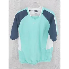 ◇ NIKE ナイキ スウッシュ 半袖 Tシャツ カットソー M ライトグリーン ネイビ－ #  【1002797673756】