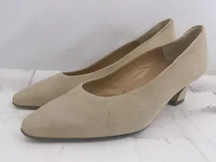 ◇ BALLY バリー ポインテッドトゥ ヒール パンプス サイズ5 1/2 ベージュ レディース P  【1304250013841】