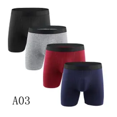 ボクサーパンツ メンズ ロング 4枚セット下着 インナー アンダーウェア 肌着 父の日 敬老の日ギフト プレゼント 贈り物 快適 吸汗 速乾 無地 夏 xzjhxvn#