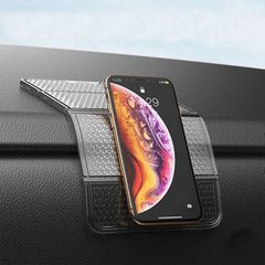 スマホホルダー 自動車用 車載 スタンド カー用品 シート 耐熱 クリア 白系 black シリコン製 マット 粘着 柔らか素材