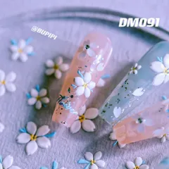 人気 3D ネイルシール 花 フラワー 梨の花 さくら 梅 純粋な ホワイト 和風 ネイルアート デコ用品 貼る 手作り素材 DM091