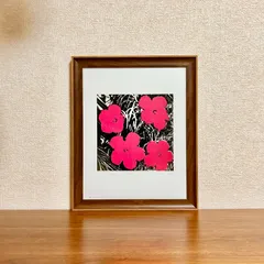 新品☆額縁付アートポスター(BRUCE MCGAW GRAPHICS)☆アンディ・ウォーホル（Andy Warhol）☆ポップアート☆花☆フラワー☆Flowers, 1965 (hot pink)☆192
