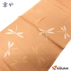 全国送料無料 京やQ127 正絹 帯揚げ 単衣・夏用 夏物 絽 とんぼ柄 単衣の着物　夏の絽・紗・麻に　カジュアル～フォーマル 和装小物 単衣 夏着物兼用 未使用