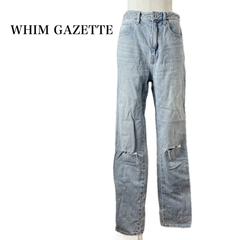 WHIM GAZETTE ウィムガゼット　長谷川京子コラボ　ダメージ　デニム　ジーンズ　サイズ28