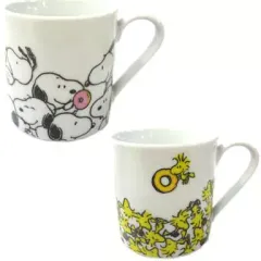 【中古】マグカップ・湯のみ(キャラクター) スヌーピー/ウッドストック クリスマスペアマグカップ 「misdo×SNOOPY」 ミスタードーナツ セット特典