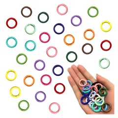 カラビナ 丸 20ｍｍ カラフル ミックス 40個 サークル リング 金具 キーリング キーホルダー リングショルダー アクセサリー ハンドメイド パーツ BD4178