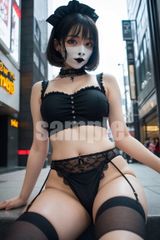 250627-163AI美女 パンチラ コスプレ ポスター A4サイズ