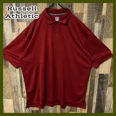 2XL レッド ラッセルアスレティック ポロシャツ メンズ 古着 半袖