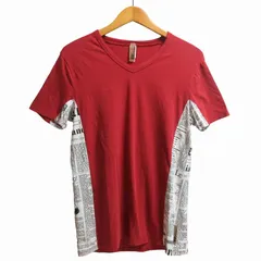 ジョンガリアーノ JOHN GALLIANO Tシャツ カットソー 切替 半袖 S 赤 レッド /FK 0627のサムネイル