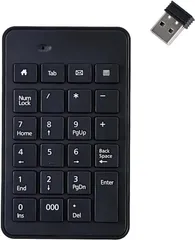 テンキー2.4G ワイヤレステンキー 非連動テンキー ワイヤレス レシーバー付属 Tabキー付 23キー 薄型 持ち運び便利 5000万回高耐久 多機種対応 デスクトップPCノートブック用（Bluetoothではありません）