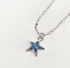 スワロフスキー　スタージュエリー　バミューダブルーのネックレスシルバー