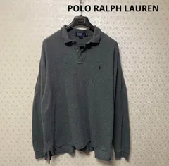 ♻️ポロラルフローレン♻️メンズ♻️長袖ポロシャツ♻️メンズ♻️XL♻️グレー